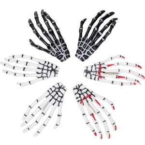 6 Pieces Skeleton Hands Bone Hair Clips Claws Halloween Gothic Hair
