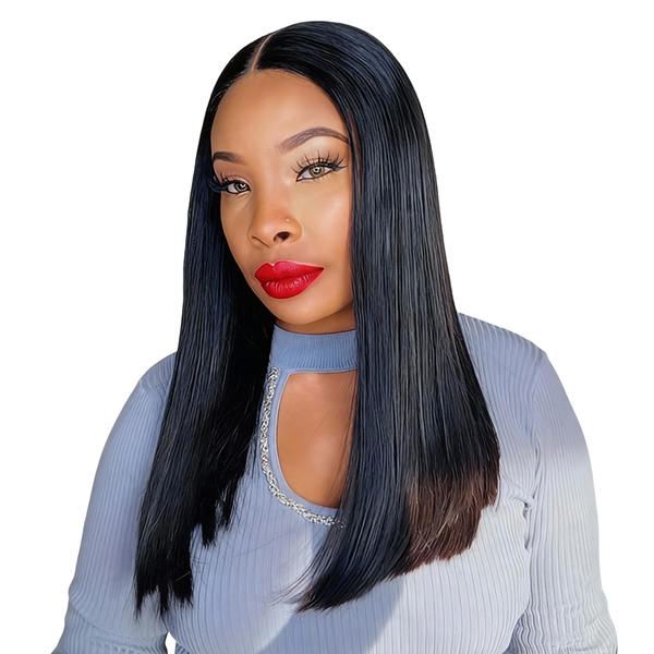Geebuy 16Inch Straight Lace Frontal Wig - Full Density For Daily Wear