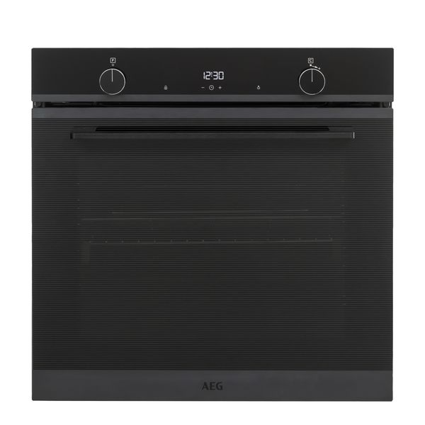AEG 60cm Built-In Oven With Air Fryer Function - Black Glass Finish