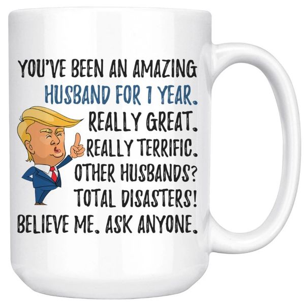 You've Been an Amazing Husband for 1 Year Jumbo Mug