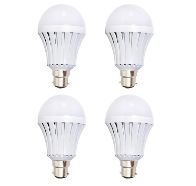Wish Loadshedding 12W Emergency Rechargeable LED Light Bulb Bayonet 4 Pack
