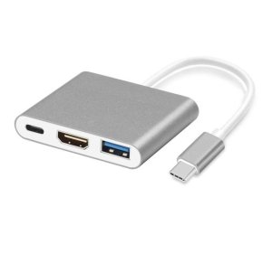 USB-C To 4K HD HDMI + USB3.0 Multifunction Adapter (Grey)