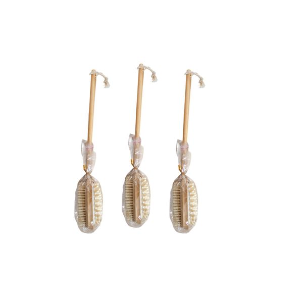 3 Pieces -Double-Sided Wooden Bath Brush