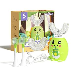 Electric U Shaped Kids Toothbrush | Sonic Kids Toothbrush | Cartoon Dinosaur