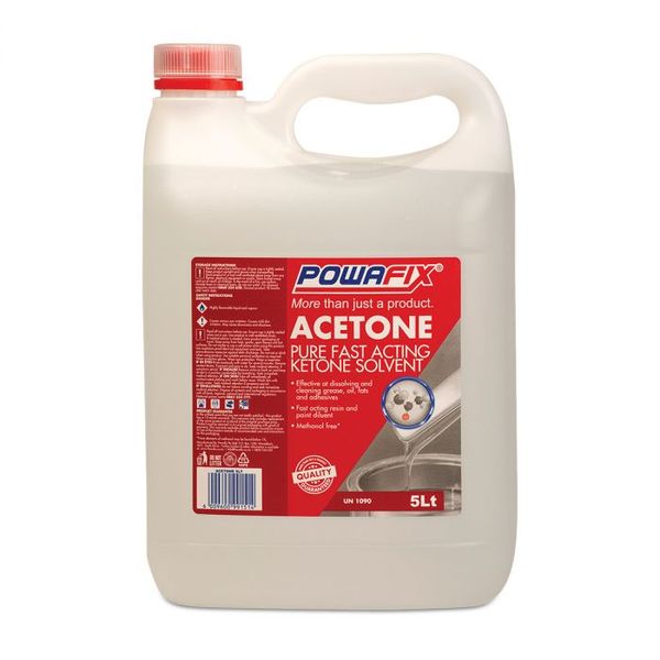 Bulk Pack 4 x Powafix Acetone 5L