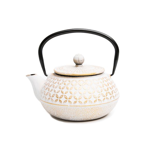 Carmién Tea Cast Iron Teapot White/Gold (800ml)