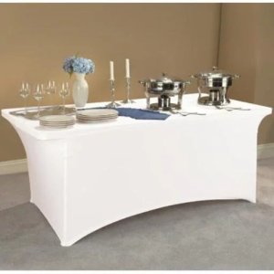 DSA - Stretch Trilobal Trestle Tablecloth - White