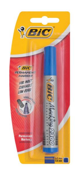 BIC 2300 Permanent Marker Chisel Point - Blue