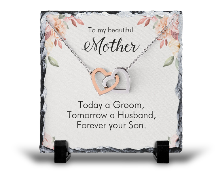 To The Beautiful Mother Wedding Groom v1 Gift Rock Slate