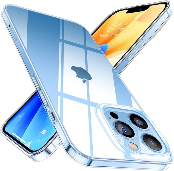 TUFF-LUV Apple iPhone 13 Pro Hard Crystal Clear Shell Case Cover - Clear
