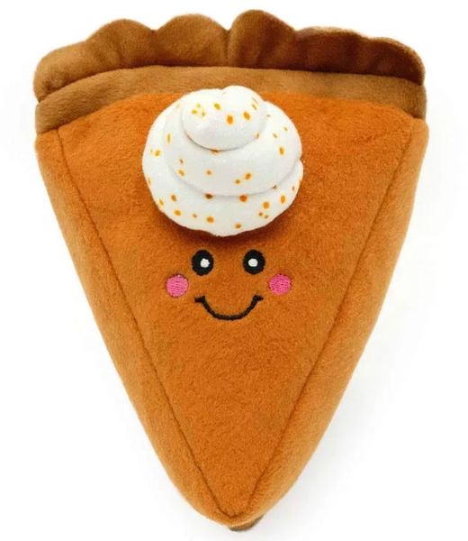 ZippyPaws NomNomz Plush Squeaky Dog Toy - Pumpkin Pie Slice