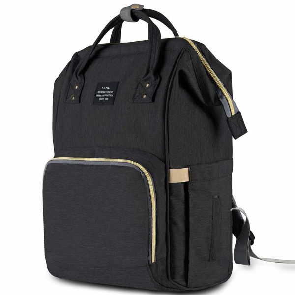 Optic multifunctional diaper bag waterproof-black