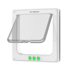 GET UNBOXED Pet Cat Flap Door with 4 Way Locking (Size XL)