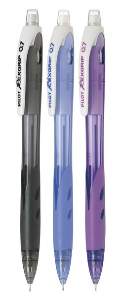 Pilot HRG-10R 0.7 Clutch Pencil 3 Pack - Clear Black, Blue and Violet