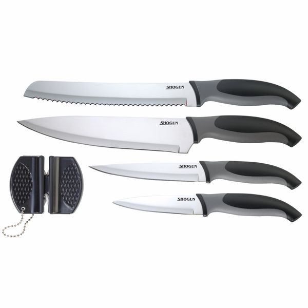 Shogun 5 Piece Kitchen Knife and Sharpener Set
