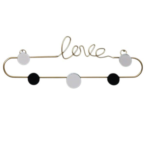 Nordic Iron Love Letter Decorative Hook - Gold