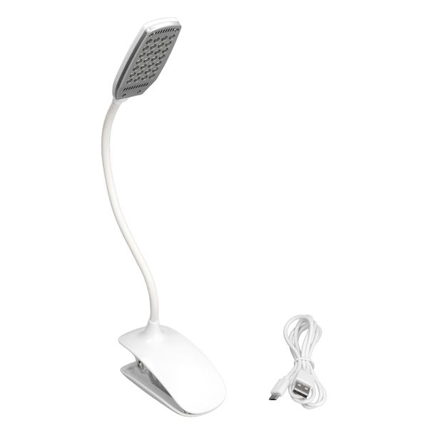 LED Clip Table Lamp Foldable 28 LED Eye Protection USB Rechargeable Clip