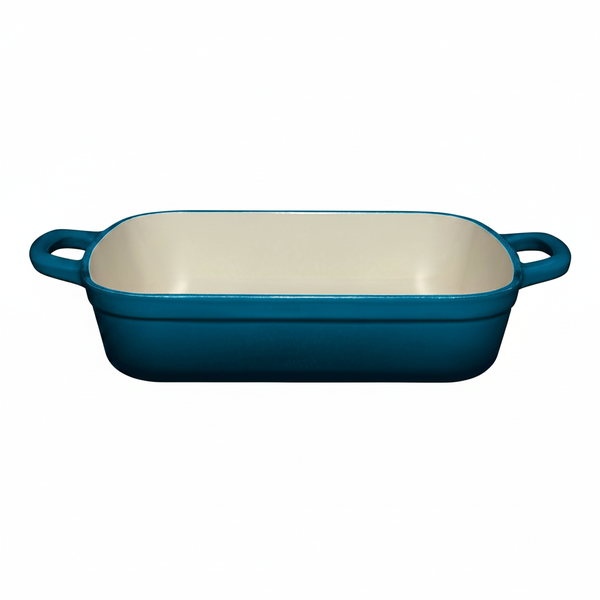 Maxwell &amp; Williams Cast Iron Roaster 28cm x 21cm Midnight Blue 3L