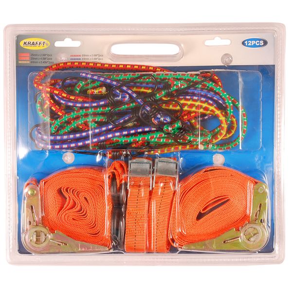 Krafft - Ratchet Tie Down Combo Kit - 25mmx1.8m