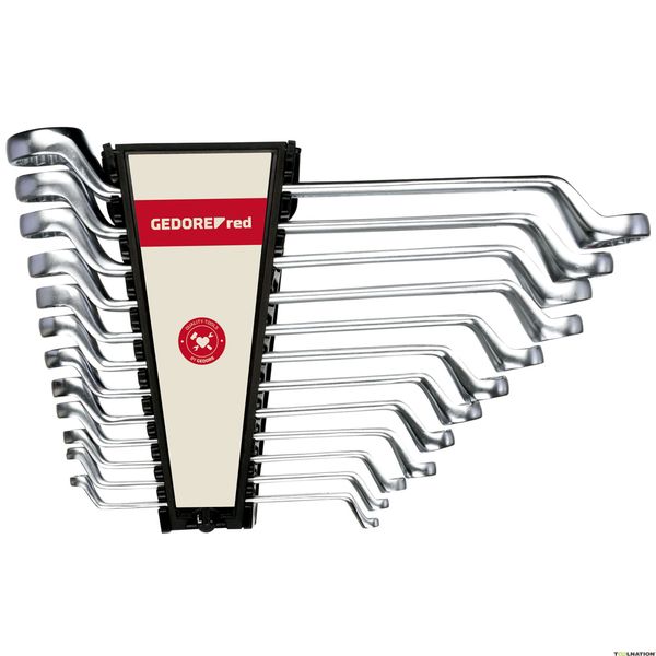 Gedore Red 12 Piece Double Double Ring Spanner Set