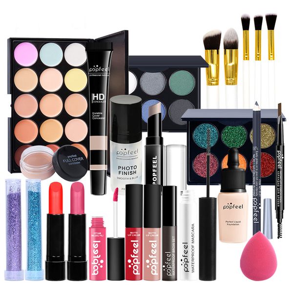 Popfeel 25-Piece Eye Shadow Makeup Brush Professional Cosmetics