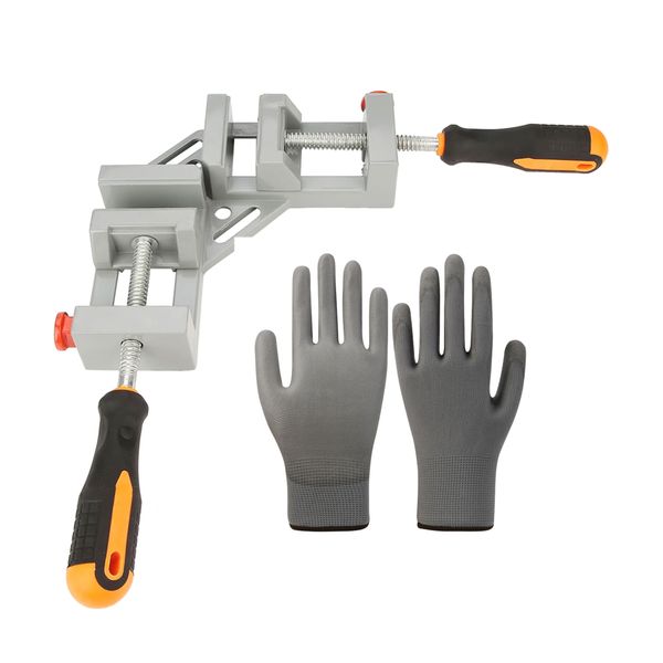 Aluminum Alloy Corner Clamp Right Angle Fixing with PU Coated Gloves