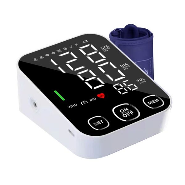 Digital Blood Pressure Monitor Upper Arm Automatic BP Machine Pulse Meter