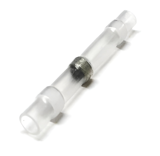 White Heat Shrink Solder Sleeve Crimpless Butt Connectors 24-26AWG - Single