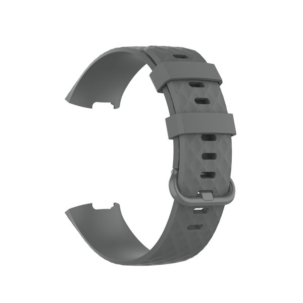 Silicone Replacement Strap for Fitbit Charge 3/4 (M/L)-Grey