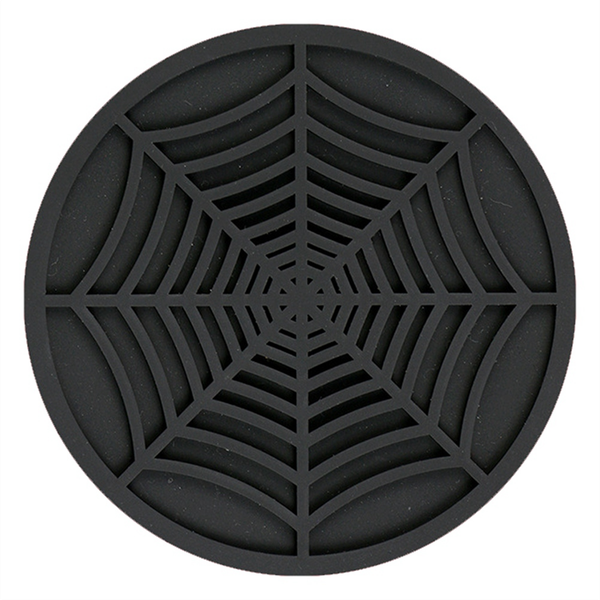 Silicone Spider Web Coasters for Drinks - 6 Pack Unique Design Spider Drink