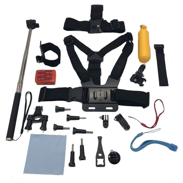 23 Piece Essential Started Kit Bundle for Gopro + Action Cameras