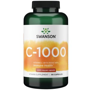 Swanson C-1000 - Vitamin C with Rose Hips 1,000 mg 90 Caps
