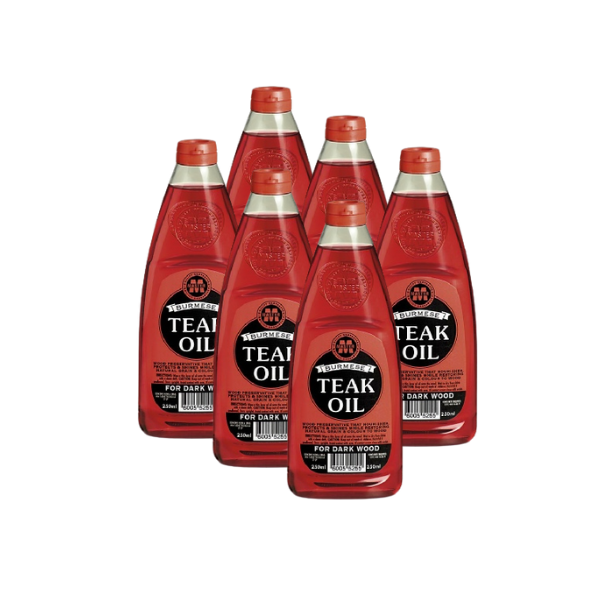 Burmese Teak Oil for Dark Wood Furniture Oil 250ml - 6 Pack