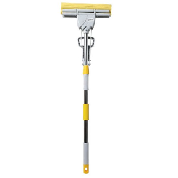SMTE PVA Sponge Mop with Extendable Handle &amp; Roller Wringer
