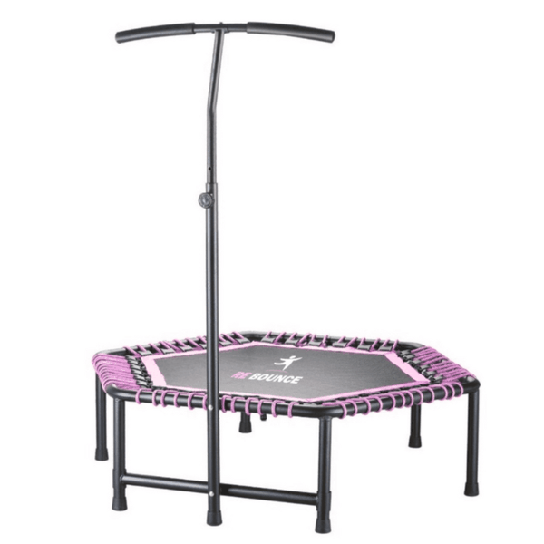 Hex Fitness Rebounder and Trampoline - Azalea Pink