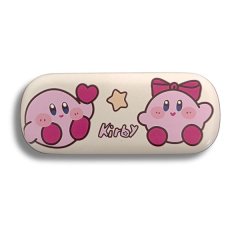 White Glasses Case, Kirby Characters, Heart &amp; Star Design, Soft Lined