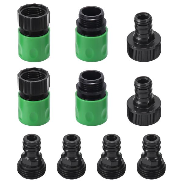 Garden Quick Connect Release Water Hose Fittings Plastic Connectors, Male &amp;