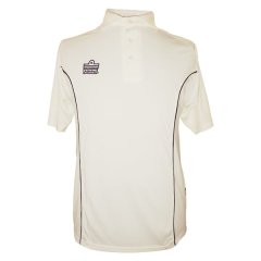 Admiral County Piped Short Sleeve Cricket Shirt - Navy