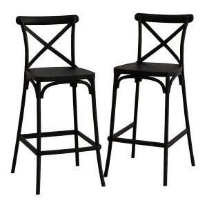 Modern Vintage Bar Stool Set - 2 Pieces Outdoor Garden Chairs