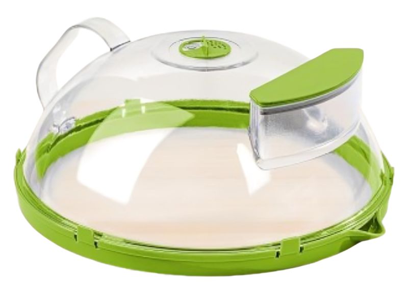 Microwave Splatter Guard Cover and water Steamer for Food - 10 Inch (Green)