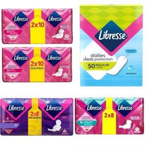 Libresse Ultra - Goodnight and Long and Normal Pads and Classic Liners