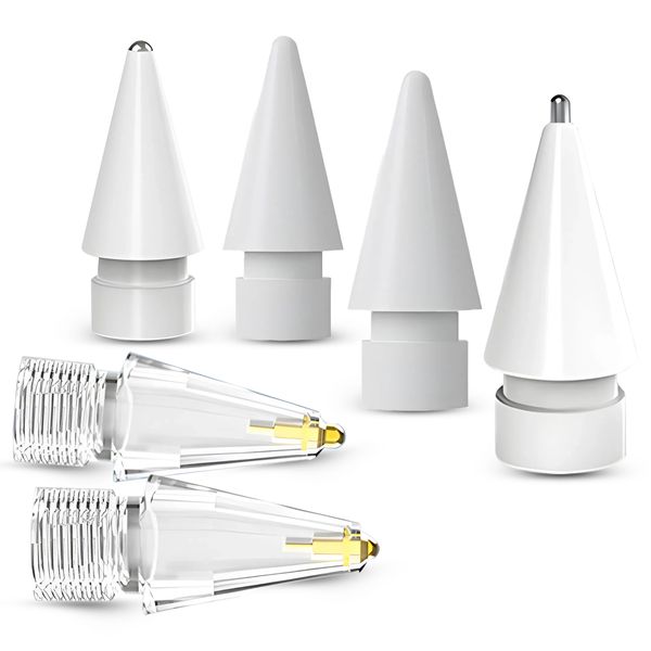 6PCS Replacement nibs Fine Point metal compatible with Apple Pencil 1/2/3