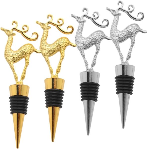 Christmas Elk Wine Stoppers Reusable Cork Plugs Holiday Party