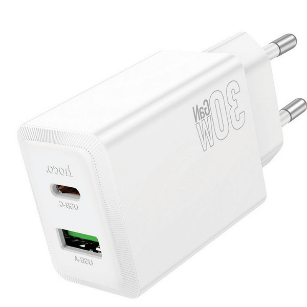 Hoco N71 30W PD Dual Port Fast Charger Type-C &amp; USB-A