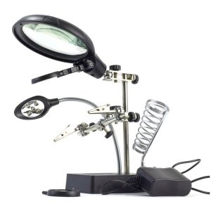 Artesania Latina Third Hand Clamps with Magnifying Glass and LED Lights