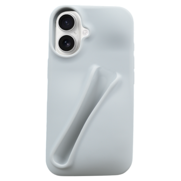 Lip Gloss Holder Phone Case Compatible With iPhone 16 - Grey
