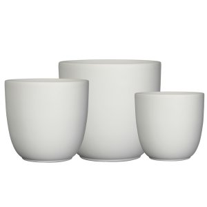 Tusca Pot Round White Matt