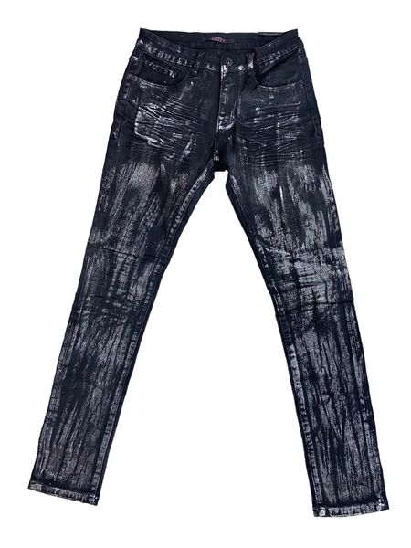 Cutty CDawn Mens Black/Sliver Skinny Jeans