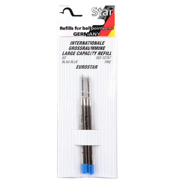 Eurostar Ballpen Refill Fine Carded for Parker Pen - 2 Pack x2