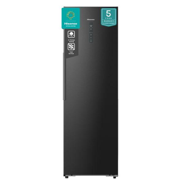 Hisense 301L No Frost Upright Freezer or Fridge with Convertible Fuction, Deep Freezing, Black
